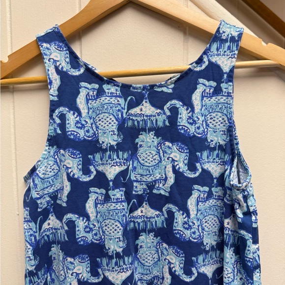 Lilly Pulitzer Kristen Swing Dress In Joy Ride Elephant Size XS W/ Lattice Back - Picture 3 of 5